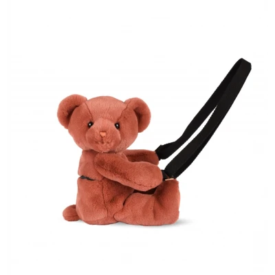 DOUDOU ET COMPAGNIE DOUDOU pluszowa torba na ramię miś  terakota