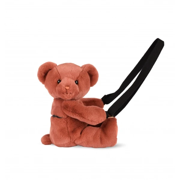 DOUDOU ET COMPAGNIE DOUDOU pluszowa torba na ramię miś  terakota