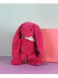 DOUDOU ET COMPAGNIE DOUDOU pluszowy królik Lapin Fleurette  35 cm fuksja