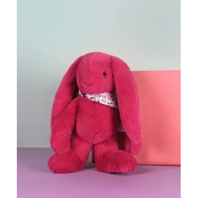 DOUDOU ET COMPAGNIE DOUDOU pluszowy królik Lapin Fleurette  35 cm fuksja