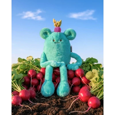 DOUDOU ET COMPAGNIE DOUDOU MIAM! Billie Radish 60 cm niebieska rzodkiewka