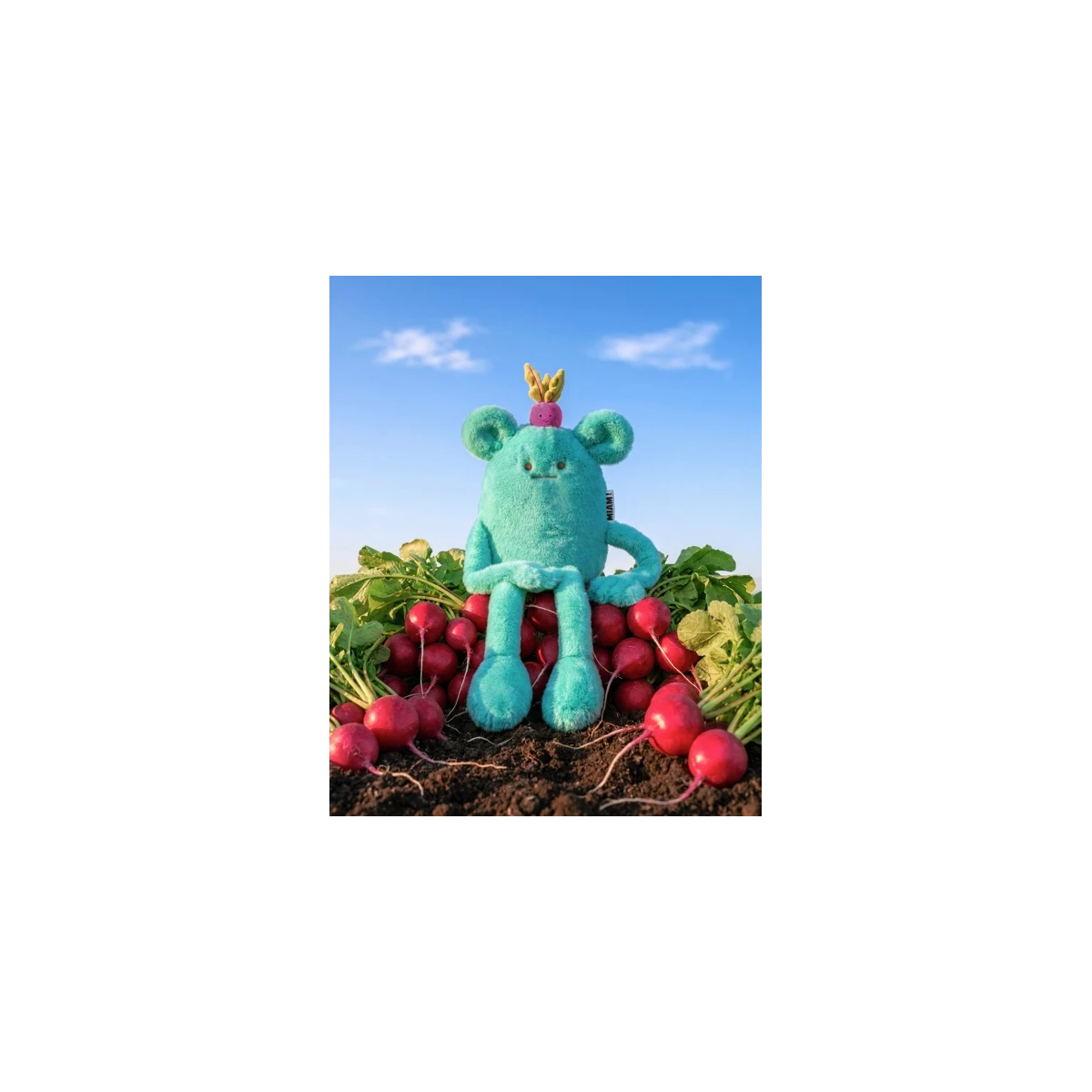 DOUDOU ET COMPAGNIE DOUDOU MIAM! Billie Radish 60 cm niebieska rzodkiewka