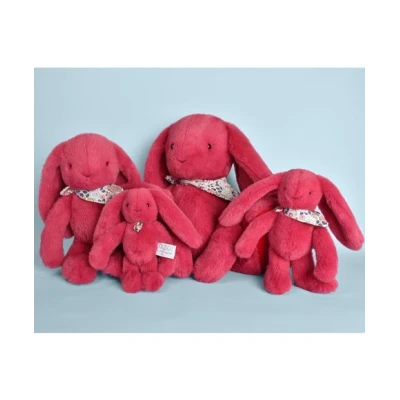 DOUDOU ET COMPAGNIE DOUDOU pluszowy królik Lapin Fleurette  35 cm fuksja