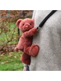 DOUDOU ET COMPAGNIE DOUDOU pluszowa torba na ramię miś  terakota