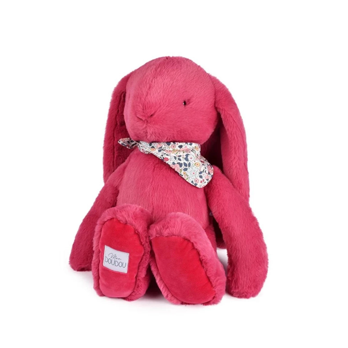 DOUDOU ET COMPAGNIE DOUDOU pluszowy królik Lapin Fleurette  50 cm fuksja