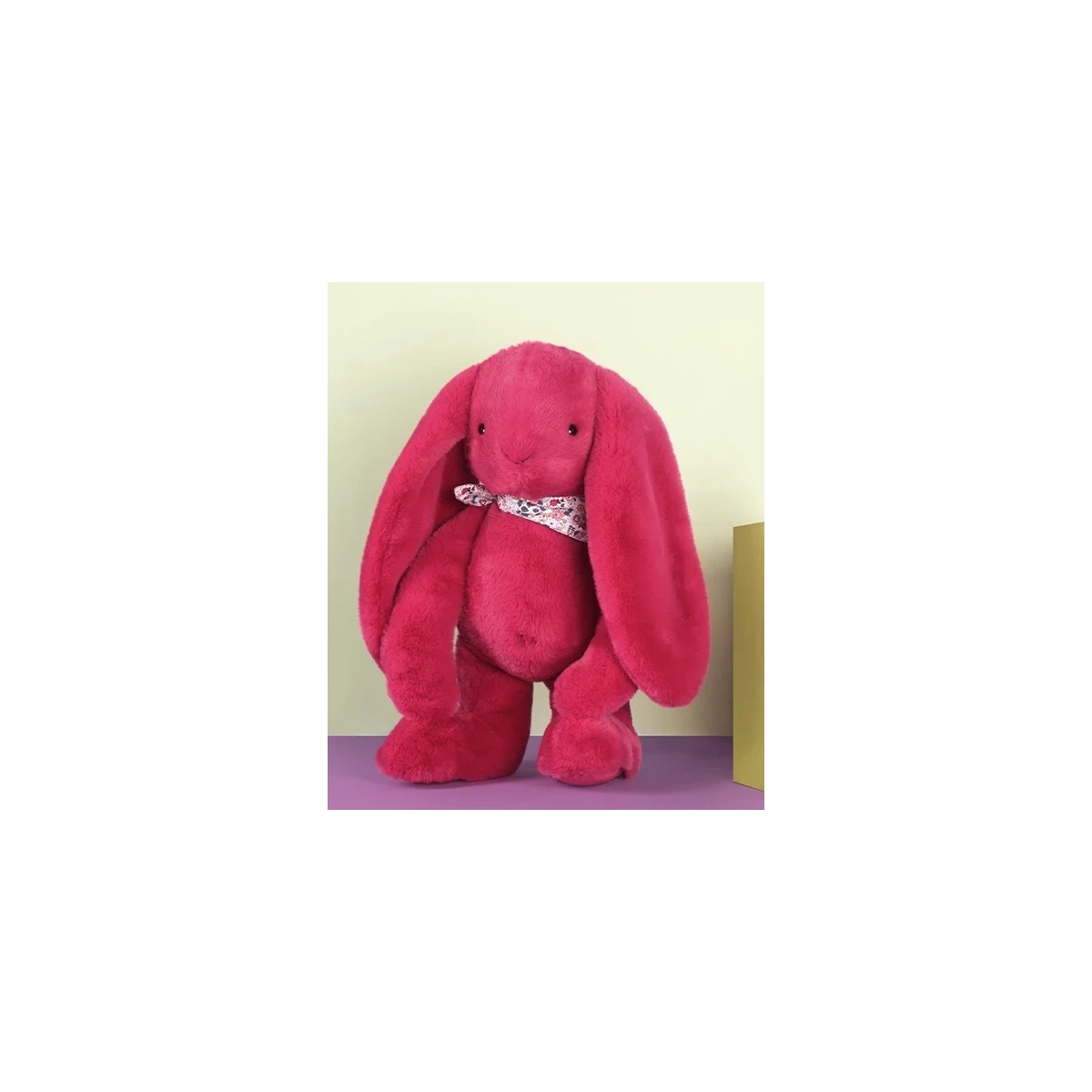 DOUDOU ET COMPAGNIE DOUDOU pluszowy królik Lapin Fleurette  50 cm fuksja