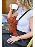 DOUDOU ET COMPAGNIE DOUDOU pluszowa torba na ramię miś  terakota