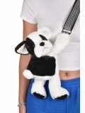 DOUDOU ET COMPAGNIE DOUDOU pluszowa torba na ramię pies  czarno-biały
