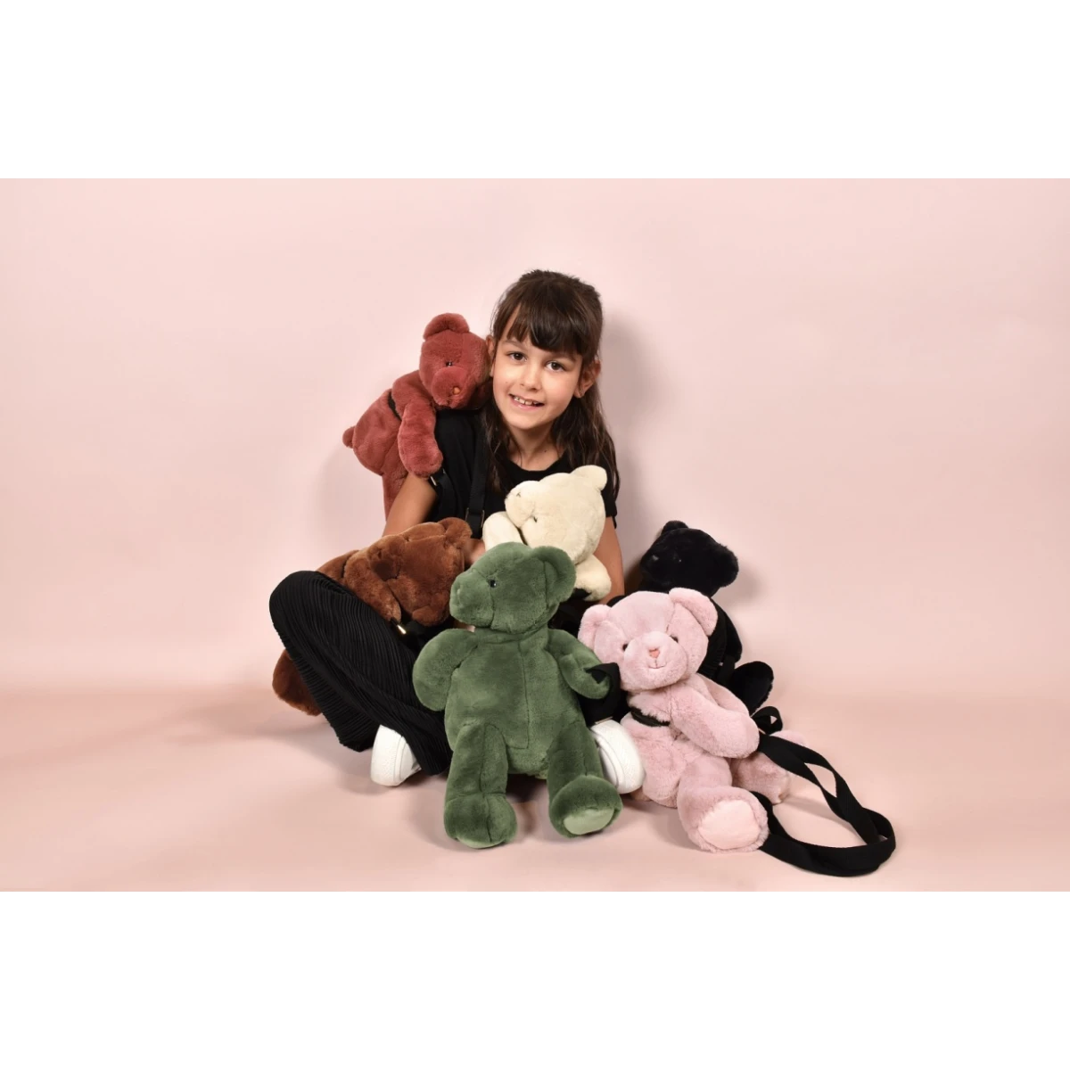 DOUDOU ET COMPAGNIE DOUDOU pluszowa torba na ramię miś  terakota