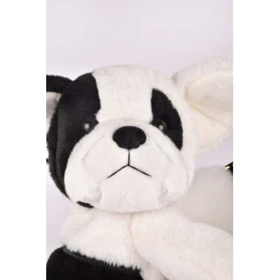 DOUDOU ET COMPAGNIE DOUDOU pluszowa torba na ramię pies  czarno-biały