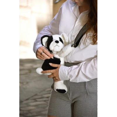 DOUDOU ET COMPAGNIE DOUDOU pluszowa torba na ramię pies  czarno-biały