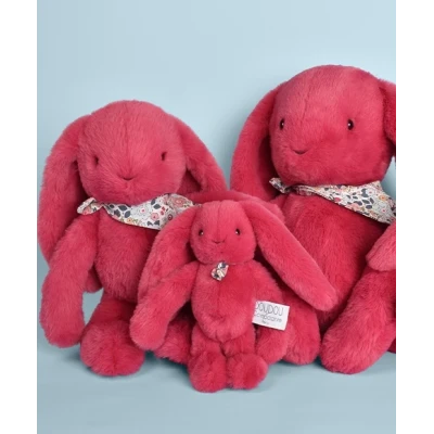 DOUDOU ET COMPAGNIE DOUDOU pluszowy królik Lapin Fleurette  50 cm fuksja