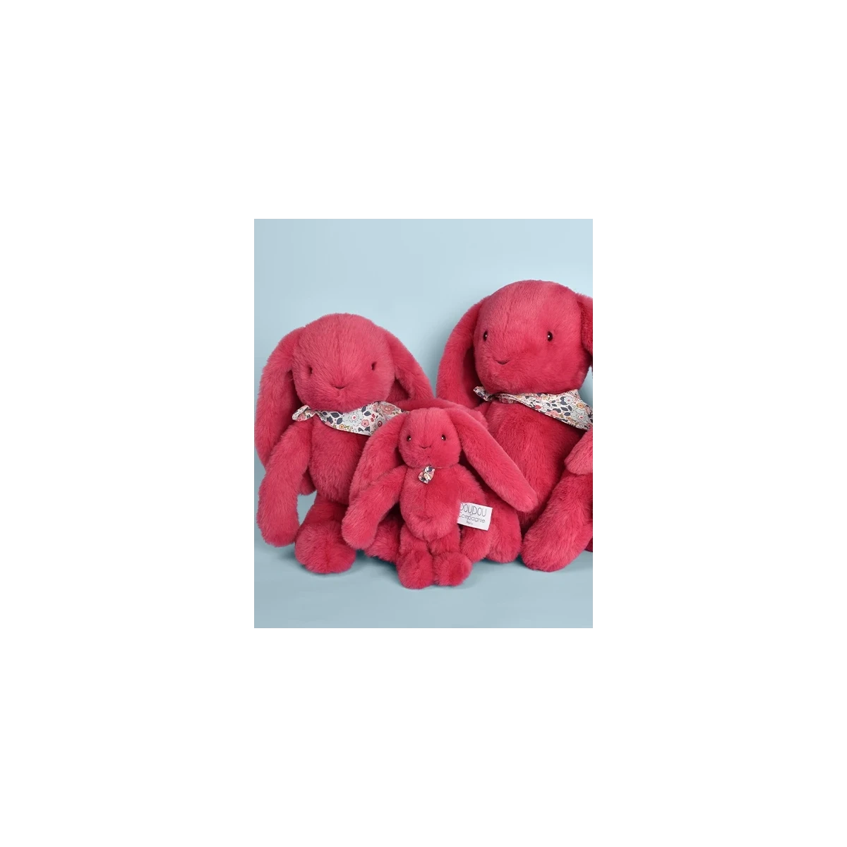 DOUDOU ET COMPAGNIE DOUDOU pluszowy królik Lapin Fleurette  50 cm fuksja