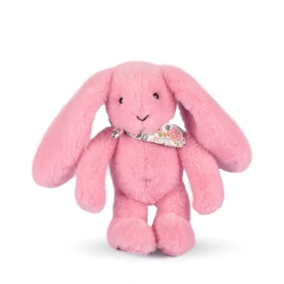 DOUDOU ET COMPAGNIE DOUDOU pluszowy królik Lapin Fleurette  25 cm różowy grenadine