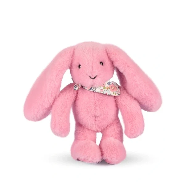 DOUDOU ET COMPAGNIE DOUDOU pluszowy królik Lapin Fleurette  25 cm różowy grenadine