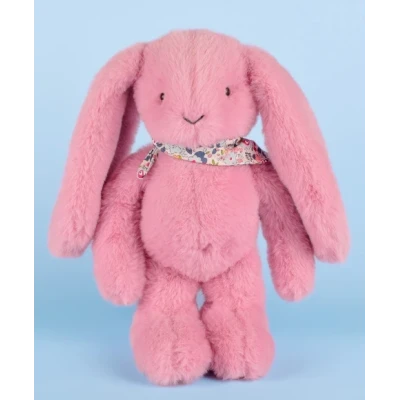 DOUDOU ET COMPAGNIE DOUDOU pluszowy królik Lapin Fleurette  35 cm różowy grenadine