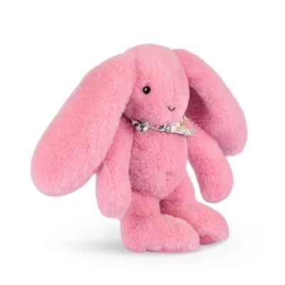 DOUDOU ET COMPAGNIE DOUDOU pluszowy królik Lapin Fleurette  25 cm różowy grenadine