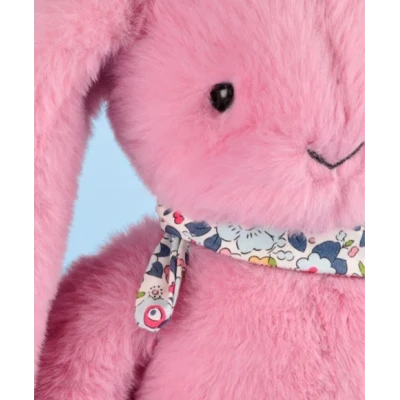 DOUDOU ET COMPAGNIE DOUDOU pluszowy królik Lapin Fleurette  35 cm różowy grenadine