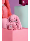 DOUDOU ET COMPAGNIE DOUDOU pluszowy królik Lapin Fleurette  25 cm różowy grenadine