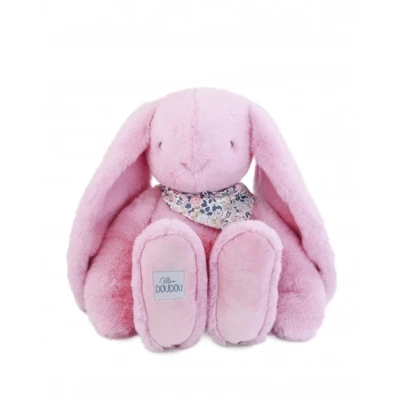 DOUDOU ET COMPAGNIE DOUDOU pluszowy królik Lapin Fleurette  50 cm różowy grenadine