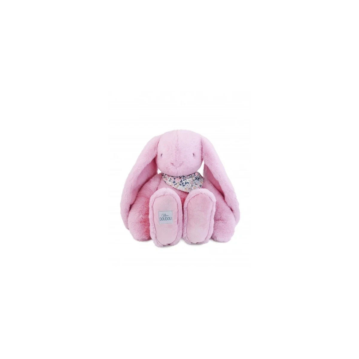 DOUDOU ET COMPAGNIE DOUDOU pluszowy królik Lapin Fleurette  50 cm różowy grenadine