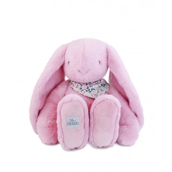 DOUDOU ET COMPAGNIE DOUDOU pluszowy królik Lapin Fleurette  50 cm różowy grenadine