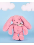 DOUDOU ET COMPAGNIE DOUDOU pluszowy królik Lapin Fleurette  25 cm różowy grenadine