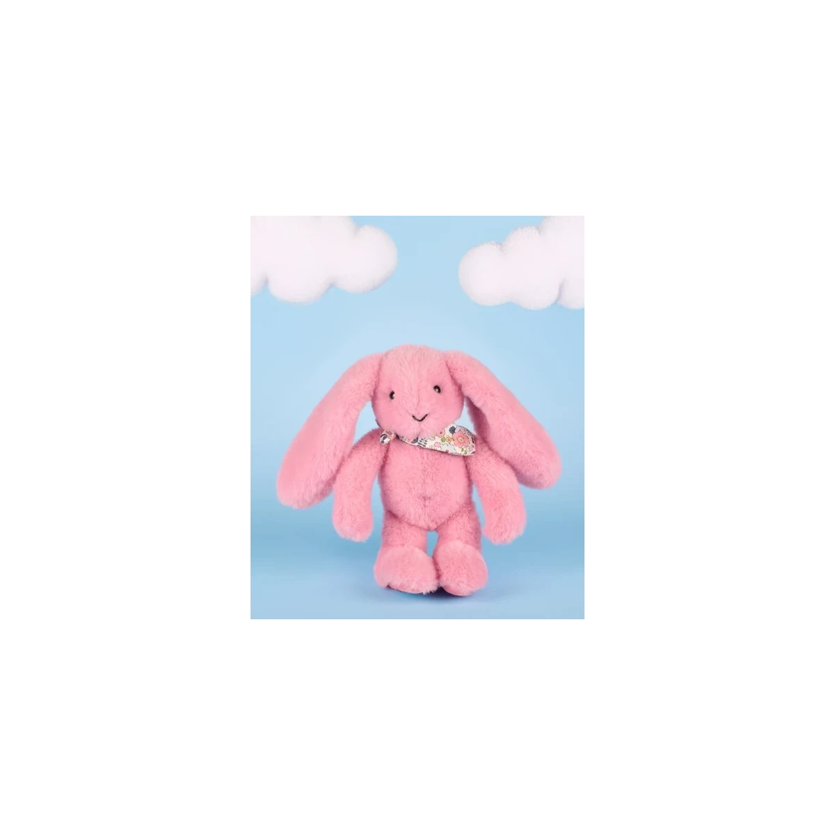 DOUDOU ET COMPAGNIE DOUDOU pluszowy królik Lapin Fleurette  25 cm różowy grenadine