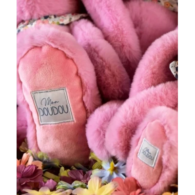 DOUDOU ET COMPAGNIE DOUDOU pluszowy królik Lapin Fleurette  35 cm różowy grenadine