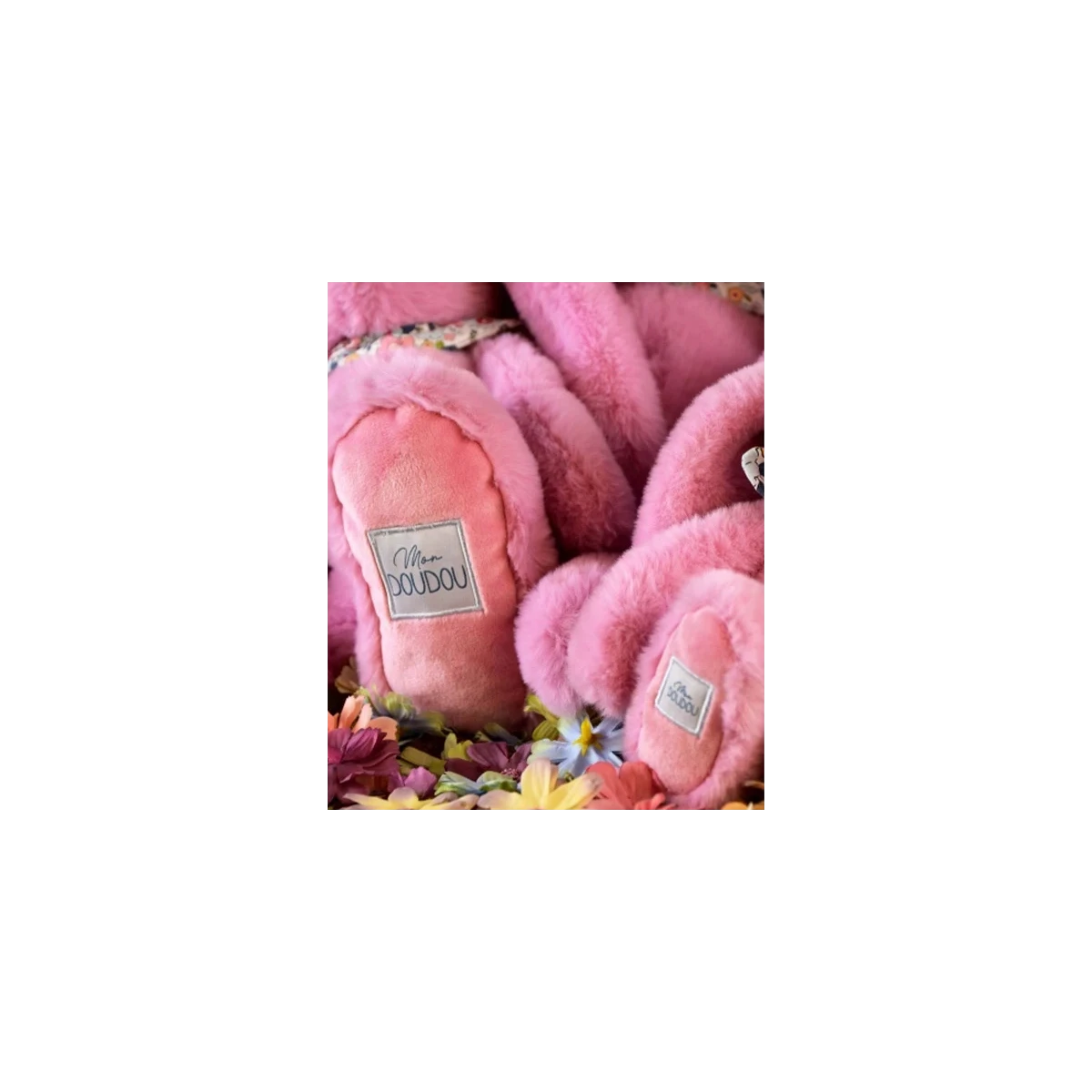 DOUDOU ET COMPAGNIE DOUDOU pluszowy królik Lapin Fleurette  35 cm różowy grenadine