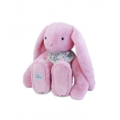DOUDOU ET COMPAGNIE DOUDOU pluszowy królik Lapin Fleurette  50 cm różowy grenadine