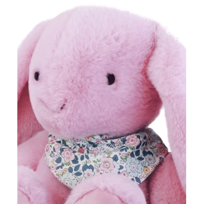 DOUDOU ET COMPAGNIE DOUDOU pluszowy królik Lapin Fleurette  50 cm różowy grenadine