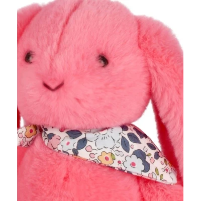 DOUDOU ET COMPAGNIE DOUDOU pluszowy królik Lapin Fleurette  25 cm koral