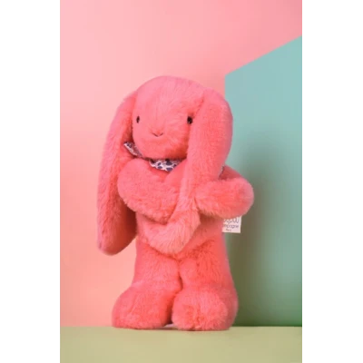 DOUDOU ET COMPAGNIE DOUDOU pluszowy królik Lapin Fleurette  35 cm koral