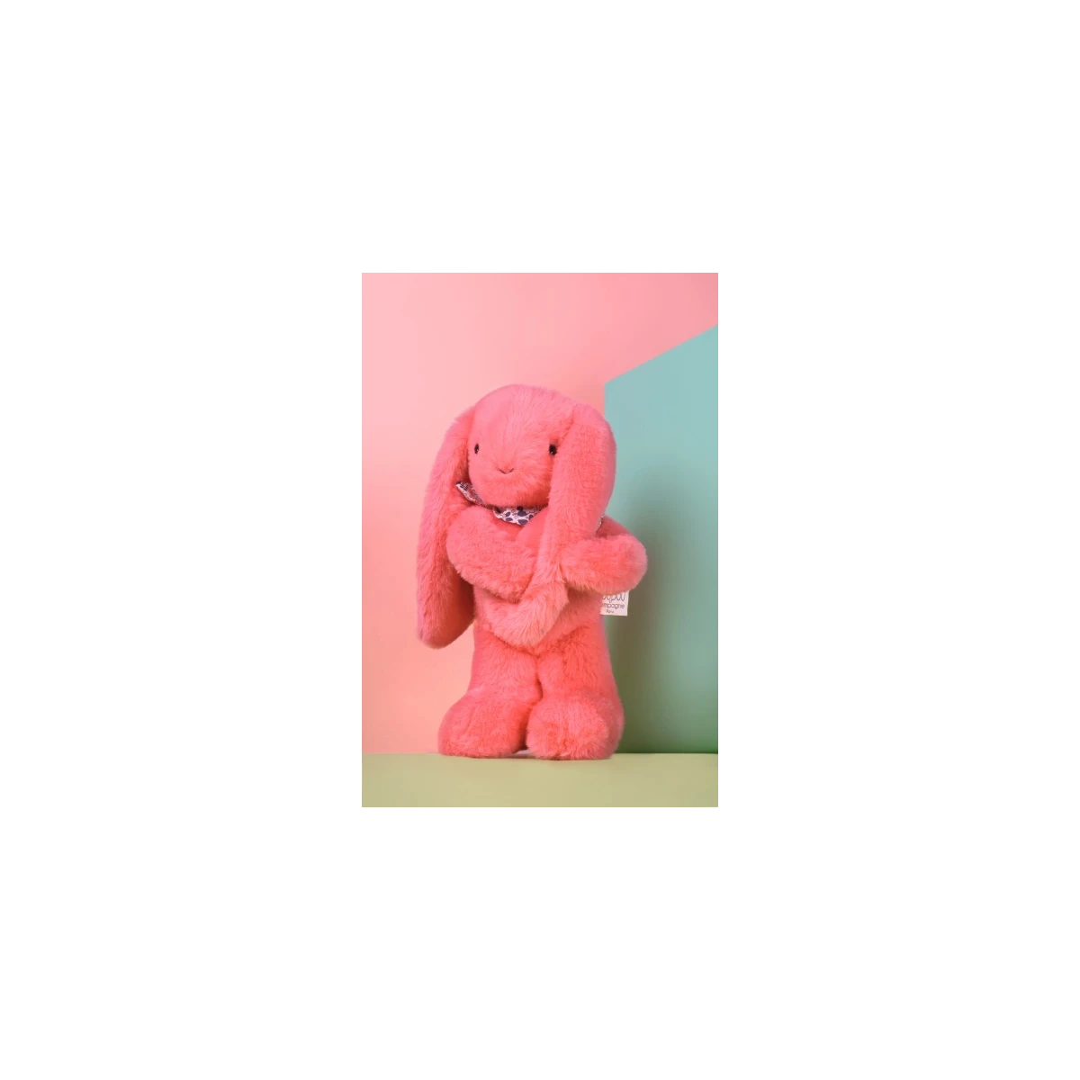 DOUDOU ET COMPAGNIE DOUDOU pluszowy królik Lapin Fleurette  35 cm koral