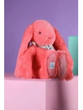DOUDOU ET COMPAGNIE DOUDOU pluszowy królik Lapin Fleurette  35 cm koral
