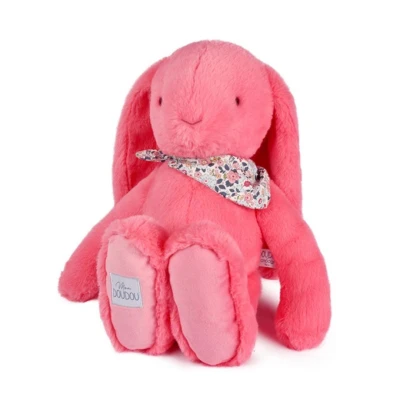 DOUDOU ET COMPAGNIE DOUDOU pluszowy królik Lapin Fleurette  50 cm koral