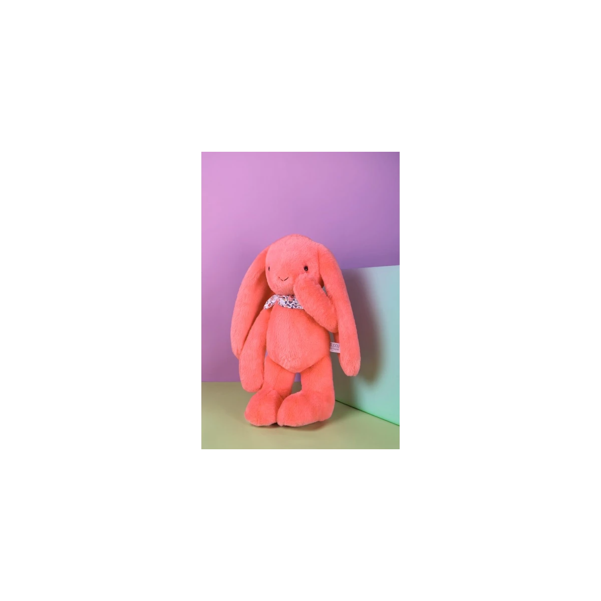 DOUDOU ET COMPAGNIE DOUDOU pluszowy królik Lapin Fleurette  50 cm koral