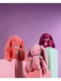DOUDOU ET COMPAGNIE DOUDOU pluszowy królik Lapin Fleurette  50 cm koral