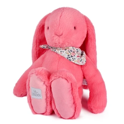 DOUDOU ET COMPAGNIE DOUDOU pluszowy królik Lapin Fleurette  70 cm koral
