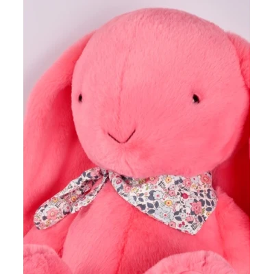 DOUDOU ET COMPAGNIE DOUDOU pluszowy królik Lapin Fleurette  70 cm koral