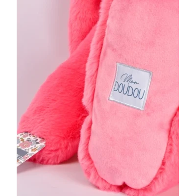 DOUDOU ET COMPAGNIE DOUDOU pluszowy królik Lapin Fleurette  70 cm koral