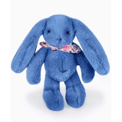 DOUDOU ET COMPAGNIE DOUDOU pluszowy królik Lapin Fleurette  25 cm niebieski