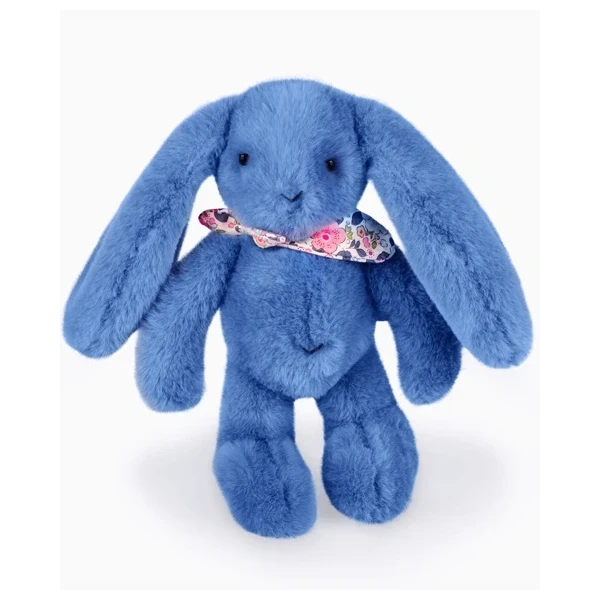 DOUDOU ET COMPAGNIE DOUDOU pluszowy królik Lapin Fleurette  25 cm niebieski