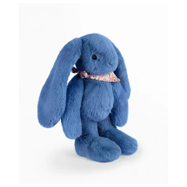 DOUDOU ET COMPAGNIE DOUDOU pluszowy królik Lapin Fleurette  35 cm niebieski