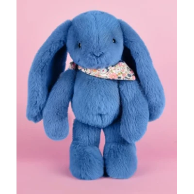 DOUDOU ET COMPAGNIE DOUDOU pluszowy królik Lapin Fleurette  35 cm niebieski