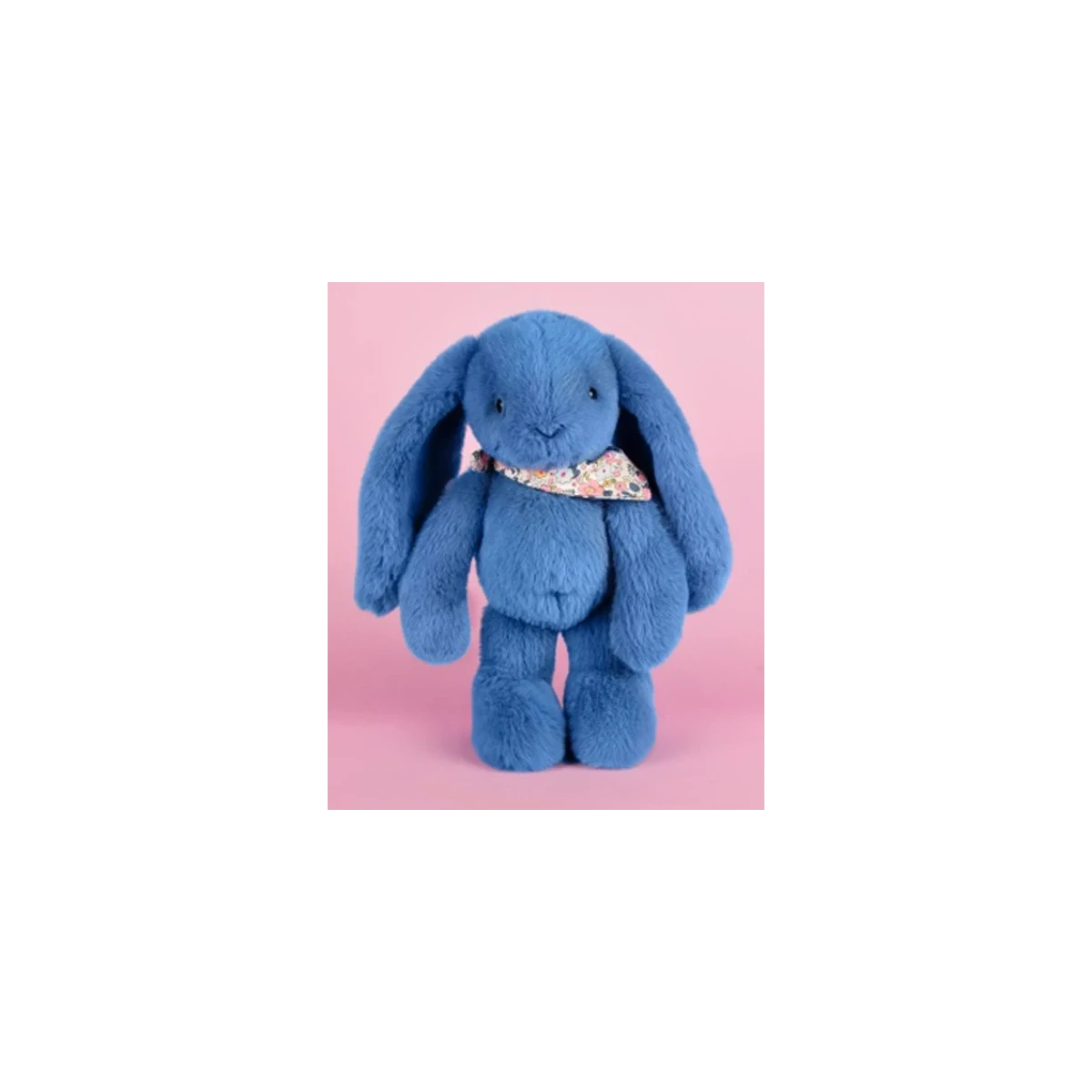 DOUDOU ET COMPAGNIE DOUDOU pluszowy królik Lapin Fleurette  35 cm niebieski