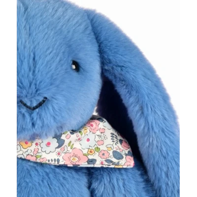 DOUDOU ET COMPAGNIE DOUDOU pluszowy królik Lapin Fleurette  35 cm niebieski