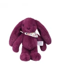 DOUDOU ET COMPAGNIE DOUDOU pluszowy królik Lapin Fleurette  25 cm śliwka