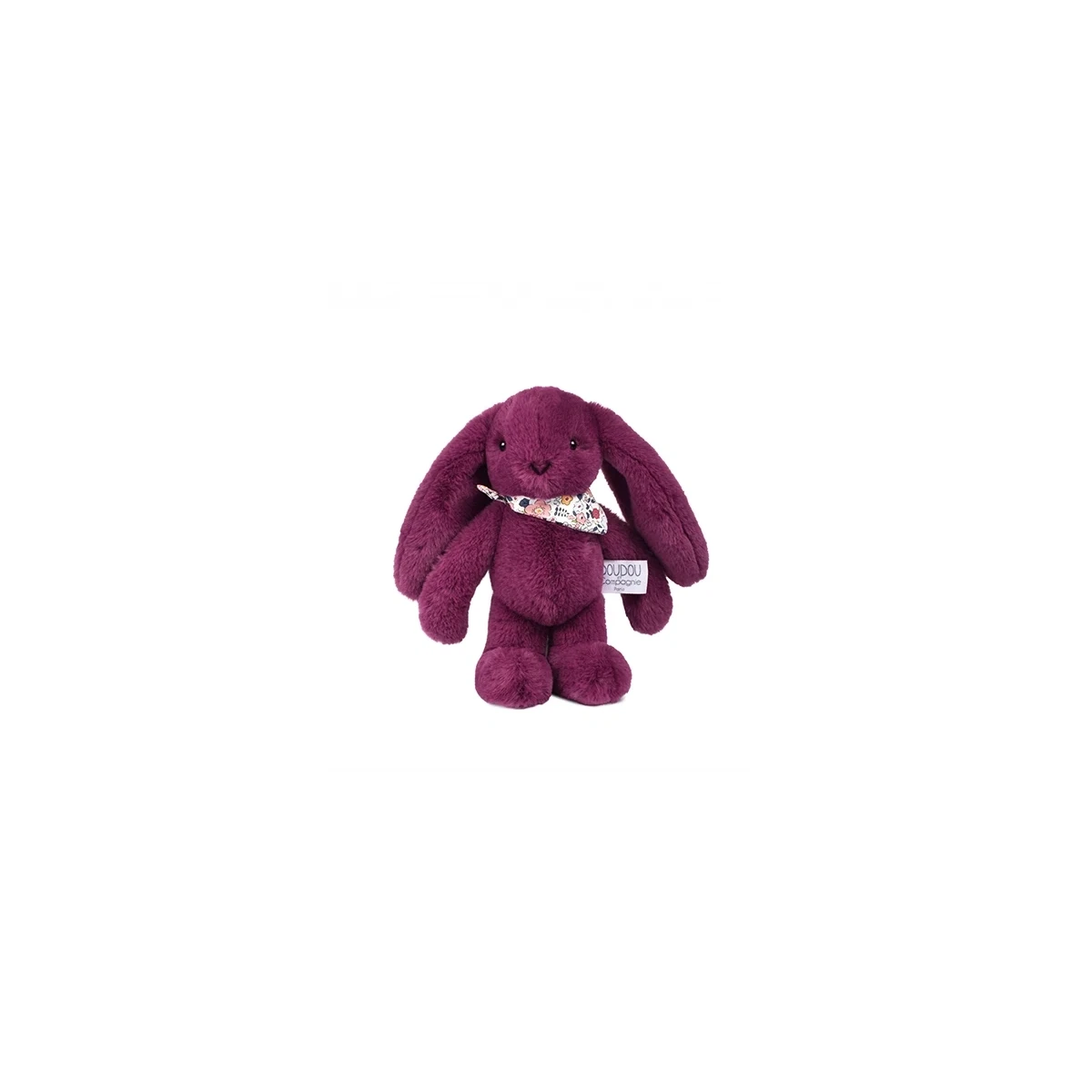 DOUDOU ET COMPAGNIE DOUDOU pluszowy królik Lapin Fleurette  25 cm śliwka